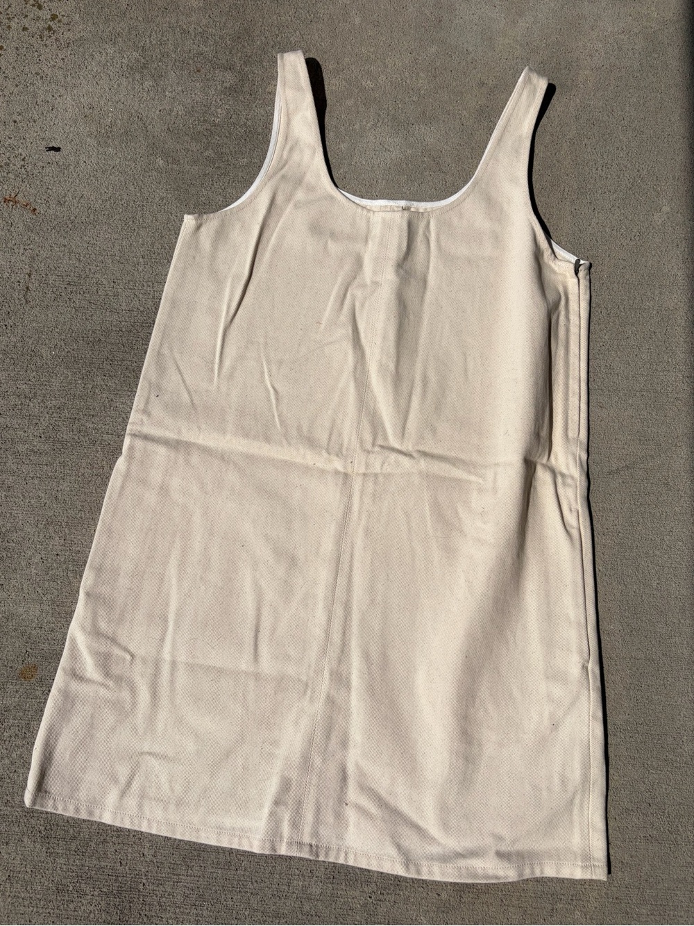 Rag & Bone New York cream oat denim shift dress NWOT - Picture 2 of 4
